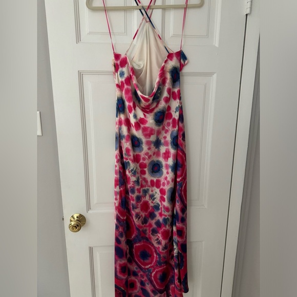 like new S ZARA Midi Halter Dress Tie Dye - Picture 13 of 16
